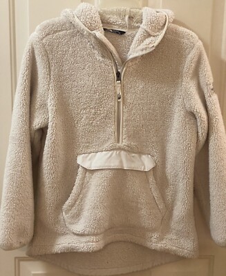 The North Face Campshire CREAM Fleece Pullover Hoodie Jacket Girl's Size XL  18
