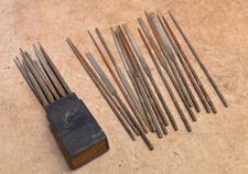 26 vintage swiss pattern needle files Nicholson XF & other machinist riffler lot