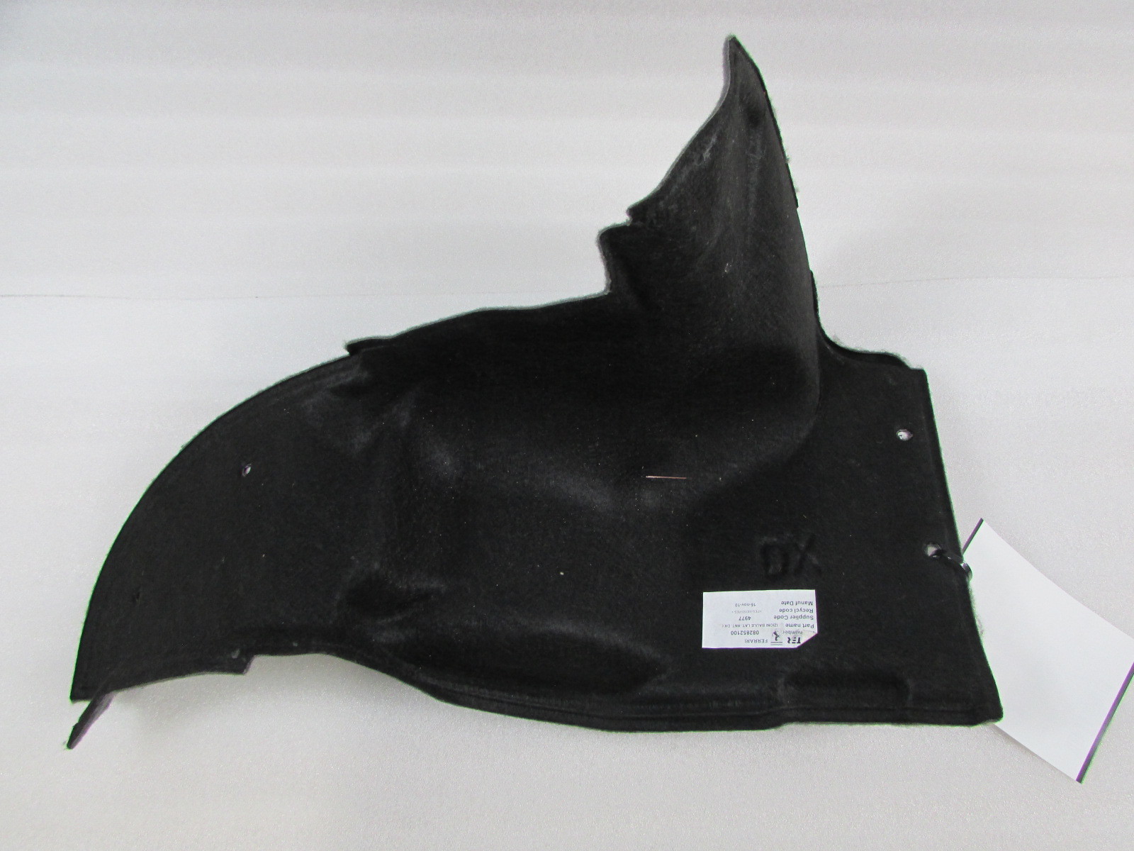 Ferrari California, RH, Right Forward Trunk Carpet, Used, P/N 82852100
