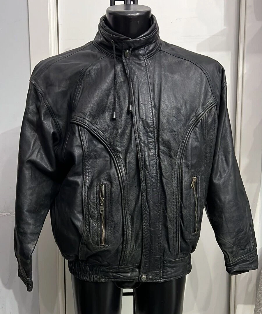 Giubbotti in pelle clearance uomo ebay