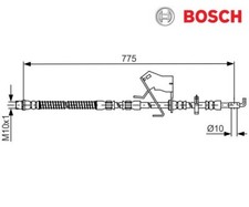 Bremsschlauch BOSCH 1987481684 für Citroën C5 III C6