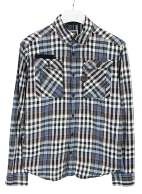 G-Star Aero Phantom Check Shirt Herren Große Brust Taschen Geknöpft - Bild 1 von 4