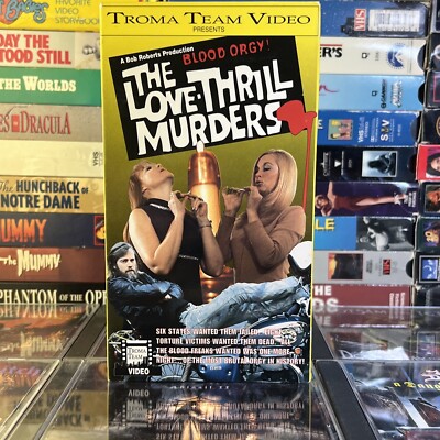 The Love Thrill Murders 1971 VHS Sex Cult Sleazy Horror Exploitation Troma 1995