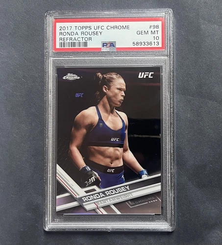 2017 Topps Chrome UFC Bantamweight Ronda Rousey #98 Refractor PSA 10 GEM MT