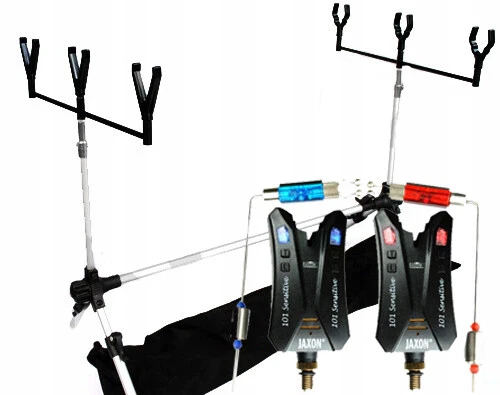 ANGEL-SET, Angelrutenhalter + 2x Bissanzeiger + 2x SWINGER LED JAXON S101