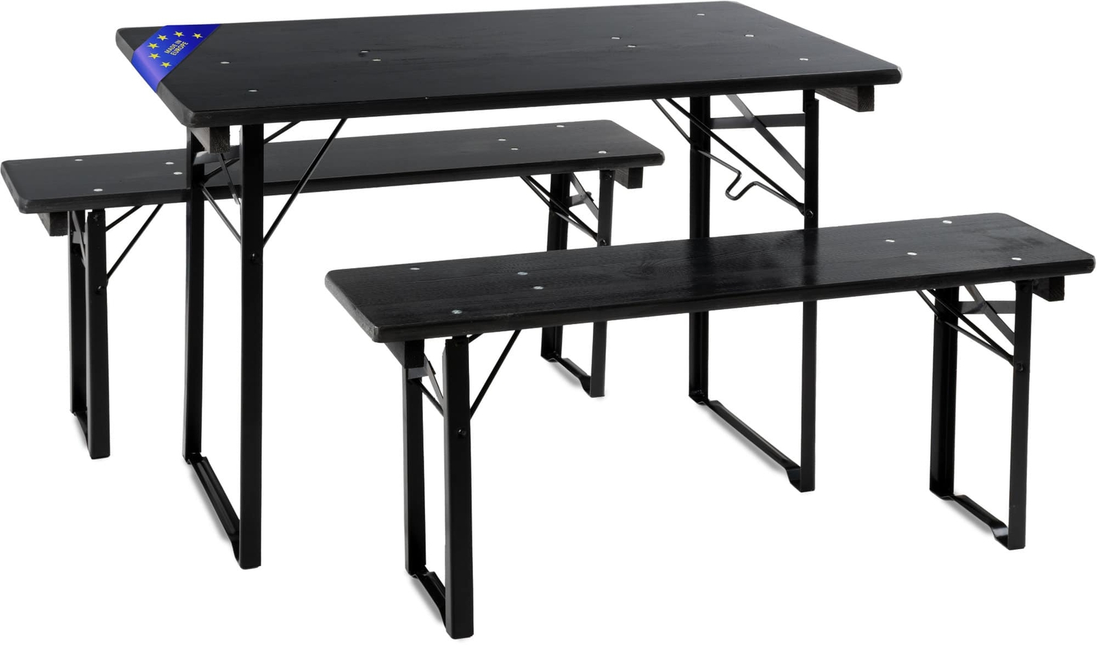 Set Birreria Tavolo e Panche Balcone Giardino Esterno Legno Grigio Prodotti EU