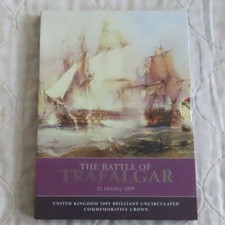 UK 2005 SPECIMEN BATTLE OF TRAFALGAR BRILLIANT UNC &pound;5 CROWN - sealed pack