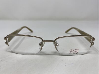 South Hampton SH1010 YG 52-17-135 Yellow Gold Half Rim Eyeglasses Frame WY34