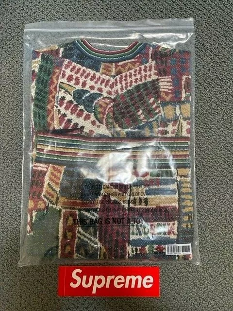 SUPREME x MISSONI Sweater Burgundy Large - 100% authentic