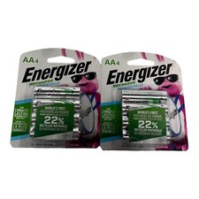 LOT OF 8 Energizer NH15BP4 AA Rechargeable Batteries 2X4 8 NEW SEALED