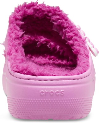 Brand New Pink Crocs Classic Cozzy Sandals New Crocs Classic Cozzzy Platform Sandals Taffy Pink Fuzzy  main image 2