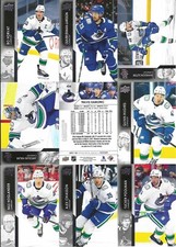 Juego completo de equipo UD Upper Deck Vancouver Canucks 2021-22 S1 + S2 + Ext. (20)