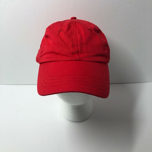 Men's Blank Red Hat Adjustable Baseball 