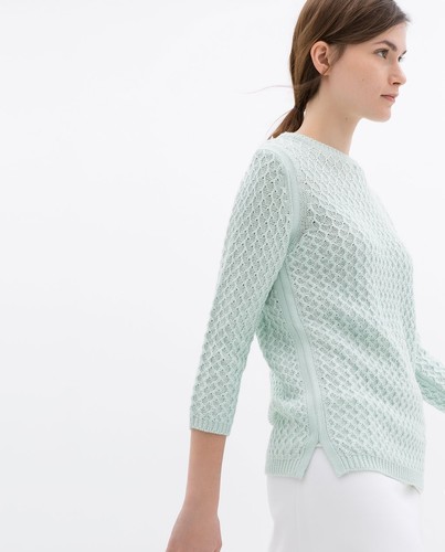 zara mint sweater