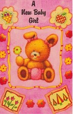 A New Baby Girl Congrats Greeting Card