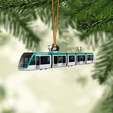 Custom Train Christmas Ornament, Railroader Christmas Ornament, Locomotive