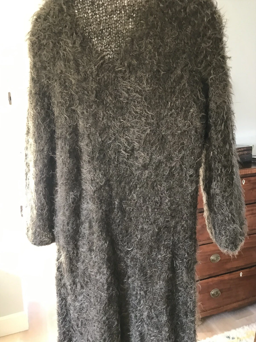 Shaggy knit cardigan store plus size
