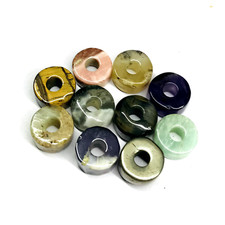 10Pcs.New Collection Multi Gemstone Big Hole Beads Large Hole Beads 14x8mm Beads