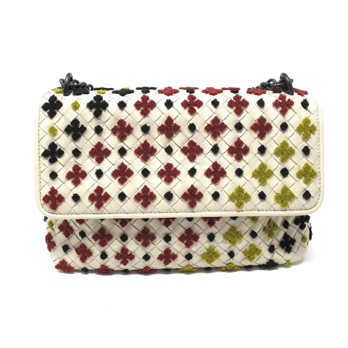 ALE! LTD EDITION BOTTEGA VENETA FLOWER WOOL LEATHER OLIMPIA 