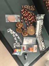 BULK Craft Items Bundle New/Used - Beads, stickers