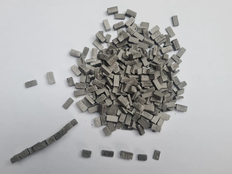 1:35 Scale Diorama Building War Gaming 500 Grey Stone Wall Blocks Bricks - Image 4 of 4