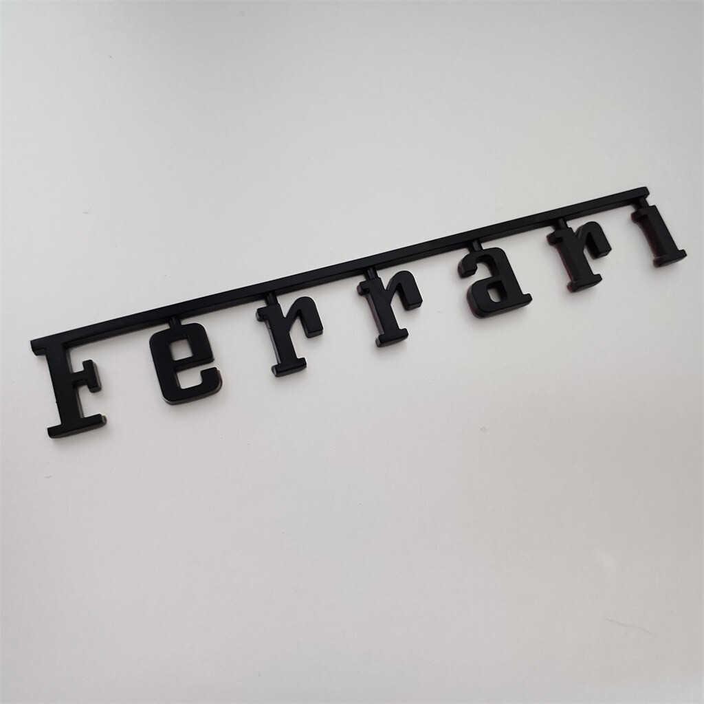 Ferrari Rear Script 360 F430 F458 488 F12 812 Matte Black Emblem Badge(Fit Manys