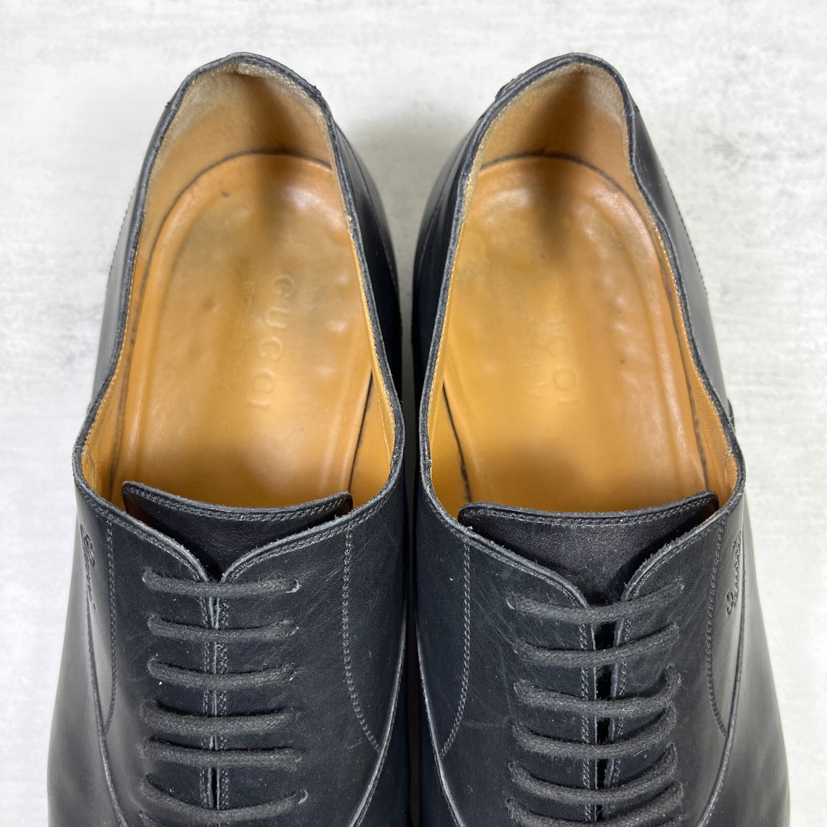 Gucci Leather Cap Toe Oxford Dress Shoes - Men\'s Size 10.5 / US 11 - Black Gucci Men main image 2