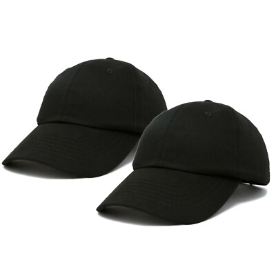 DALIX Plain Dad Hats 2 Pack Deal