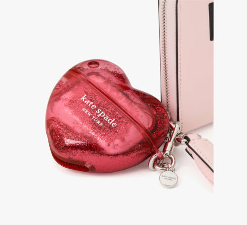 Kate Spade Key To My Heart Liquid Glitter Airpods Pro Gen 2 Case Bag Charm ~NIB~ - Picture 4 of 5