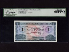 Northern Ireland:P-325b,1 Pound,1976 * Ulster Bank * LCG Gem UNC 65 PPQ *