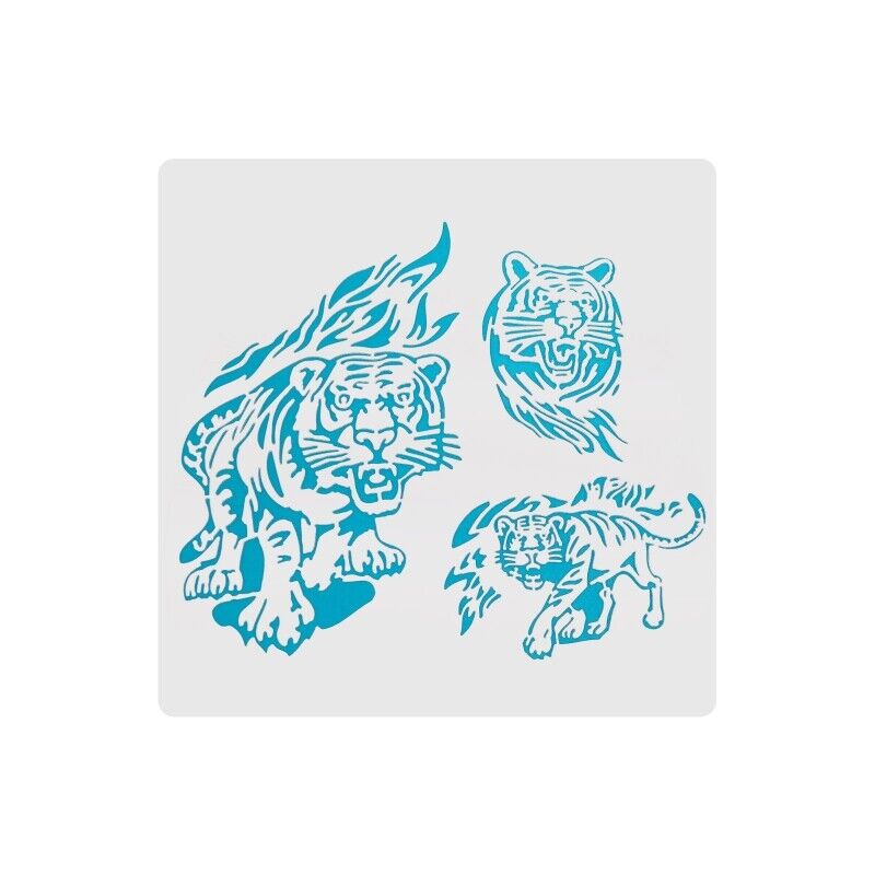 Wood Burning Stencil Tigers Stainless Steel Metal Stencils Template