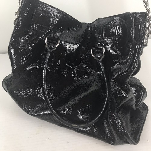 Bolso de hombro grande Michael Kors de cuero negro brillante - Imagen 6 de 11
