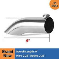 For 2.25 Inlet 2.25 Outlet 9 Ol Stainless Steel Turn Down Exhaust Tail Tip