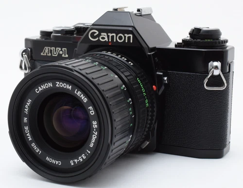 [ Near Mint ] Canon AV-1 Black Film Camera FD 35-70mm 1:3.5-4.5 Japan  2453806