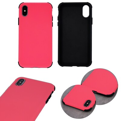 HUAWEI HONOR 8S ARMOR RUBBER Schutzhülle Case Etui Schale Gestärkt Tasche ROSA