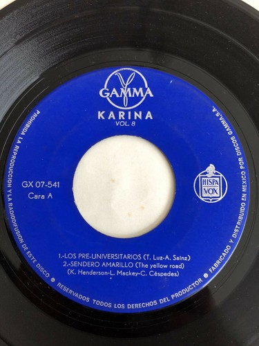 KARINA los pre-universitarios MEXICO 4-track 7" EP, p/s vinyl EX/EX condition. - Picture 2 of 4