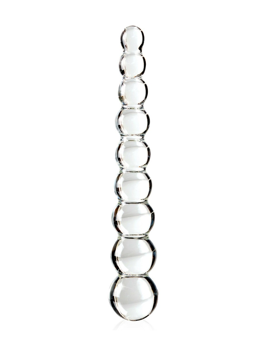 Pipedream Icicles Glass Dildo Sex Toy Graduated Anal Probe Butt Plug Ribbed  NIB