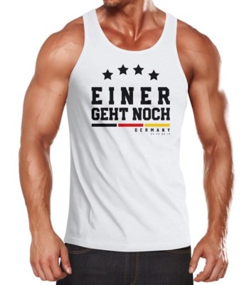 Herren Fan-Shirt Tank-Top Achselshirt Muskelshirt Deutschland Einer geht geht