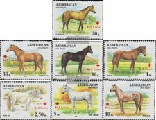 Aserbaidschan 353-359 MNH 1997 Red Cross - Horses