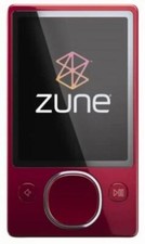 Microsoft Zune 120 GB A1376 Video MP3 Player - Red (H3A-00008)