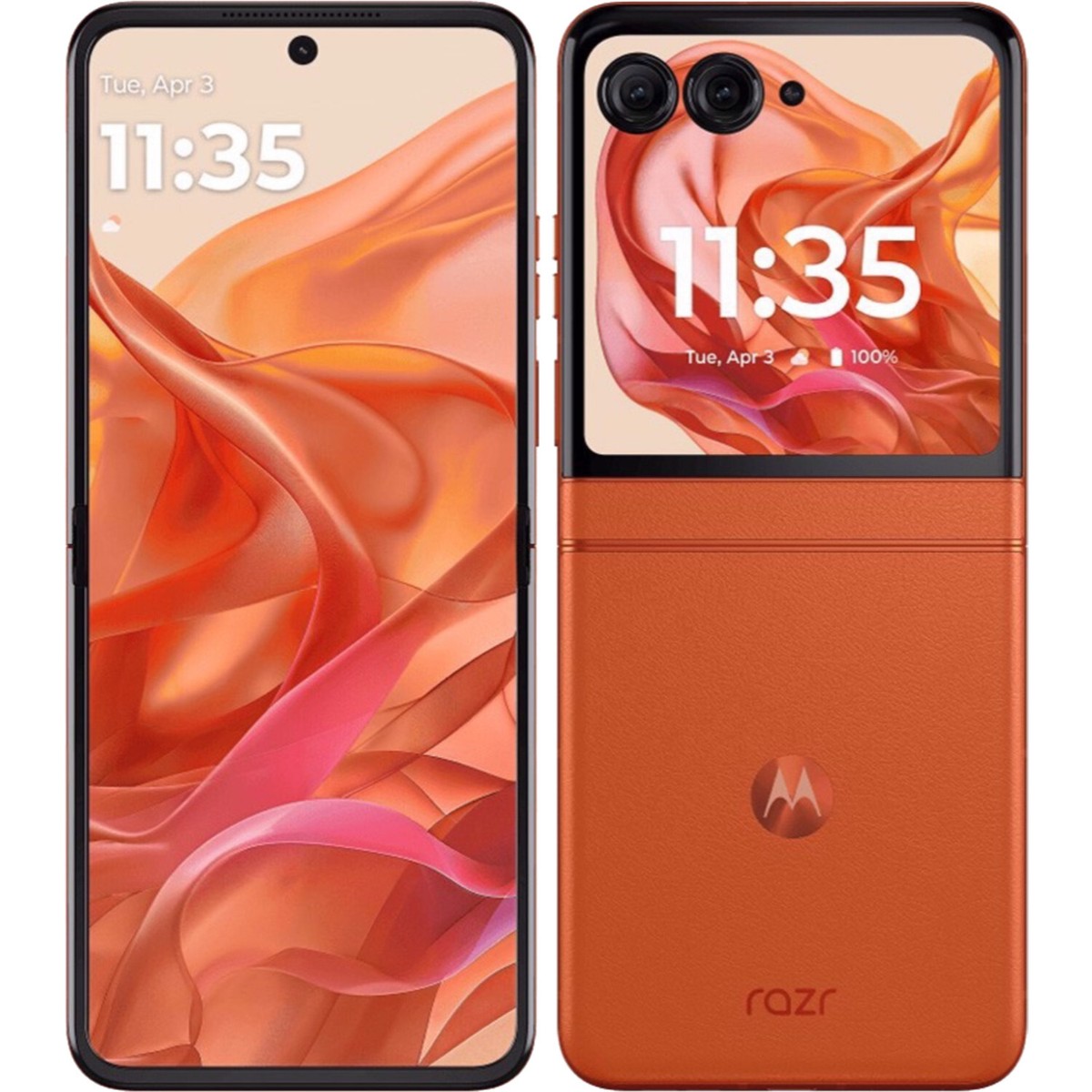 新品 sim free motorola razr50s Motorola Razr 50 5G Spritz Orange 256GB + 8GB Dual-SIM Unlocked