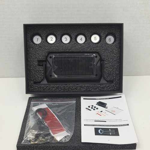 TS610 Wireless 6 External Sensor Solar TPMS Tire Pressure Monitoring System, NOB - Picture 2 of 8