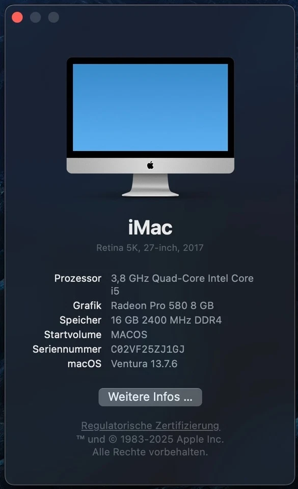 iMac 27" 5K (2017) – Top Zustand, Dual-SSD, AMD Radeon Pro 580 8G - Bild 2 von 4