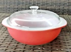 Vintage Pyrex Flamingo Pink Round Casserole 024 2Qt. / With Pyrex Lid 024