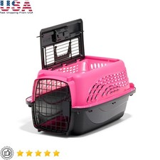 Two Door Top Load Dog Kennel Pet Carrier Airline Approved Small Pets Travel New