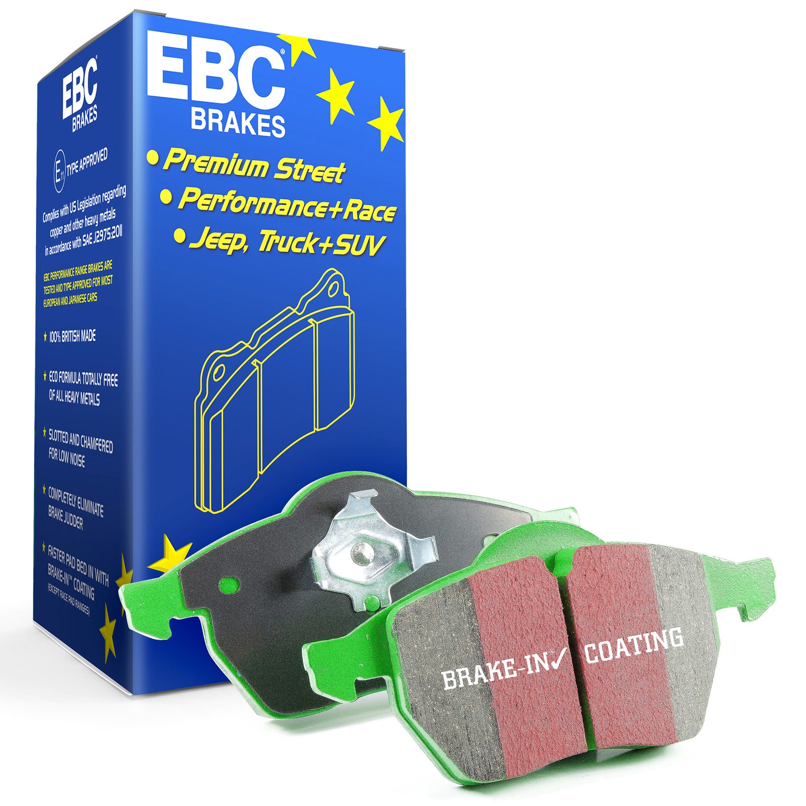DP2458/2 - EBC Greenstuff Rear Brake Pads Set For Citroen ZX 1.6 1991-1998