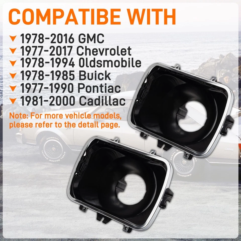 Kit de soporte de faros 42437 para GMC Suburban Topkick Chevy Kodiak Buick Pontiac Foto 2 de 4