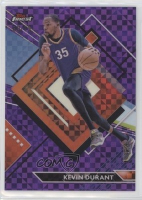 2023 Topps Finest Rare Purple Checkerboard Refractor 30/75 Kevin Durant #241 0c3