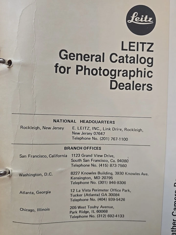 Leica leitz general catalogue for photographic dealers edition 8"X8" 275 pages - Image 2 of 2