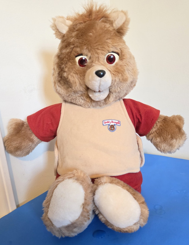 TLC Teddy Ruxpin Bear WOW Orig. Vest Turns On For 3 Seconds then Turns Off VIDEO